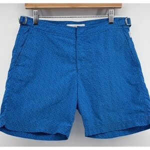 Orlebar Brown Swim Shorts Trunks Mens Size 30 Blue Bulldog Lined Buckle Portugal